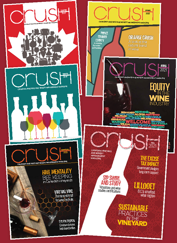 Crush Magazine Canadian winery and vineyard magazine. Winery news